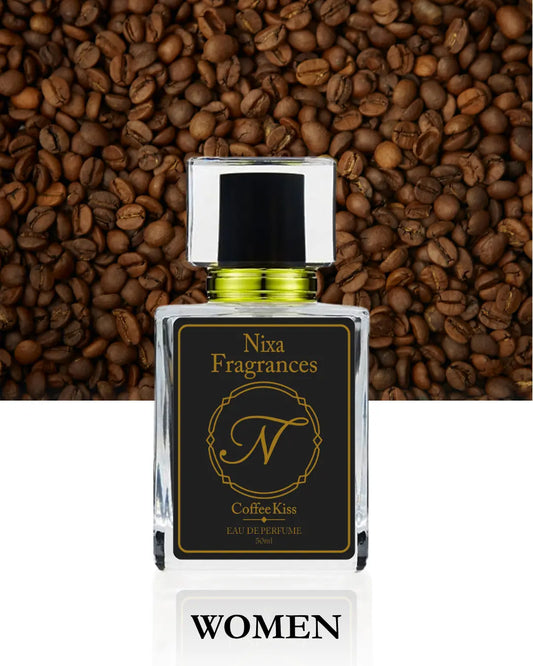 Coffee Kiss by NIXA Fragrances – sweet coffee perfume for women in Pakistan 2025, warm and romantic scent