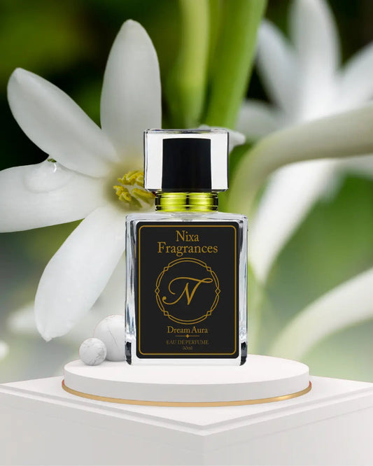 Dream Aura by NIXA – best women’s floral perfume in Pakistan 2025, inspired by floral and animalic notes