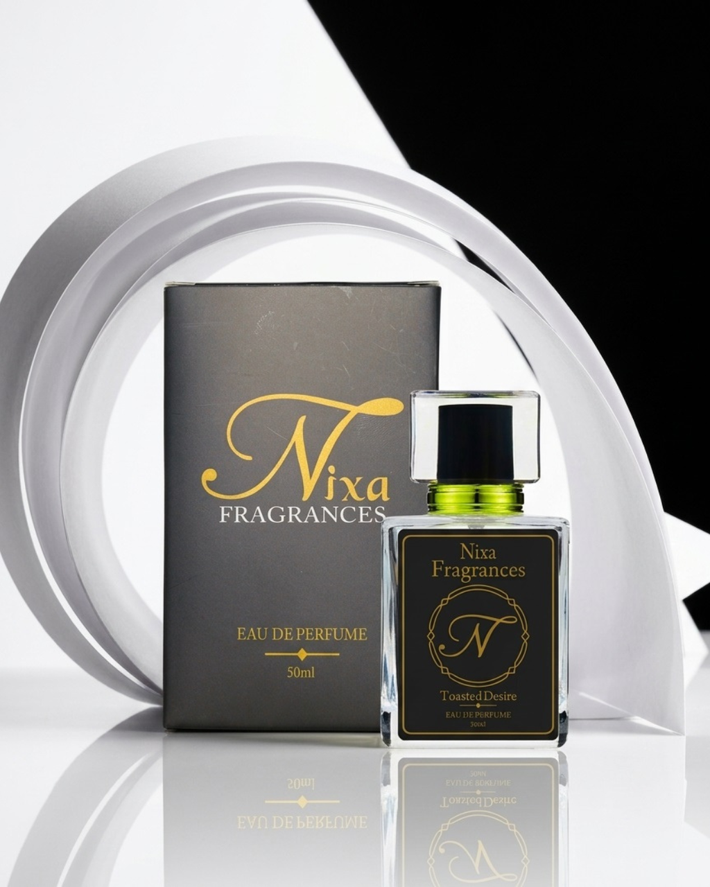 Toasted Desire by NIXA Frgarances– best long lasting fresh summer perfume for men in Pakistan 2026 with citrus, green tea, and musk notes